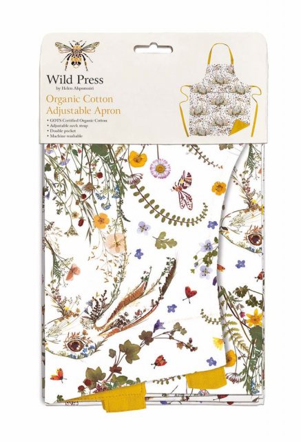 Wild Press Organic Cotton Adjustable Apron Wildflower Hare