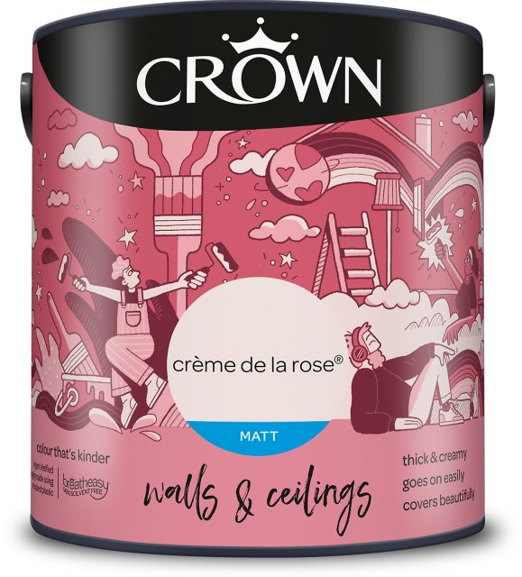Crown Crown Matt Paint 2.5L Creme De La Rose