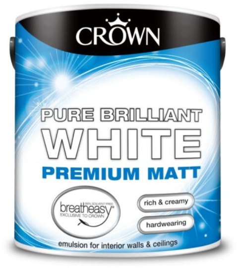 Crown Crown Matt Premium Paint Pure Brilliant White