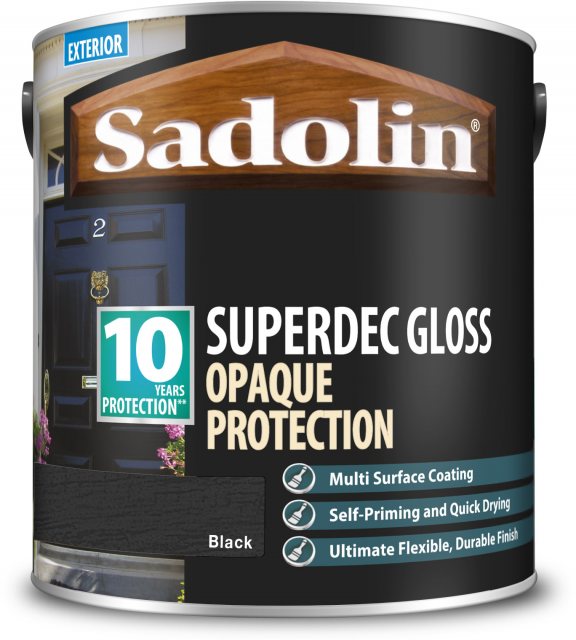 SADOLIN Sadolin Superdec Woodstain Gloss Black 1L