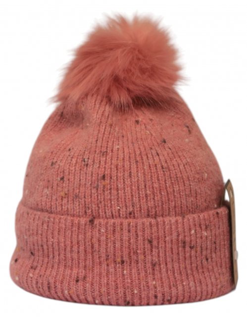 Jess & Lou Speckle Rib Bobble Hat