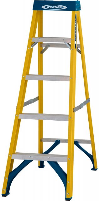 WERNER Werner Fibreglass Stepladder 5 Tread