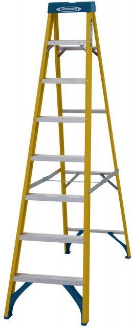 WERNER Werner Fibreglass Stepladder 8 Tread