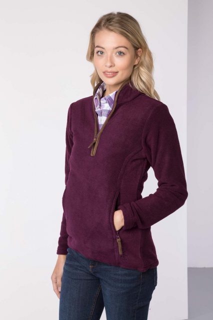 Rydale Rydale Huggate 1/4 Zip Fleece Berry