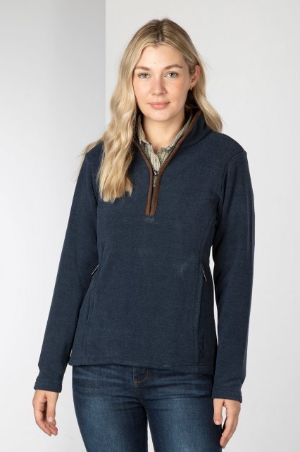 Rydale Rydale Huggate 1/4 Zip Fleece Marl Navy