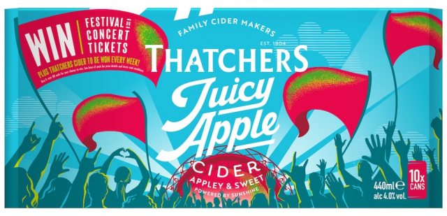 Thatchers Juicy Apple Cider 10x440ml Cans