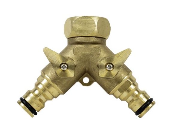 Jefferson Tools Jefferson Brass 2 Way Tap Connector 3/4"