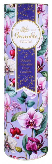 Bramble Foods Double Chocolate Chip Cookie Drum 200g Orchid