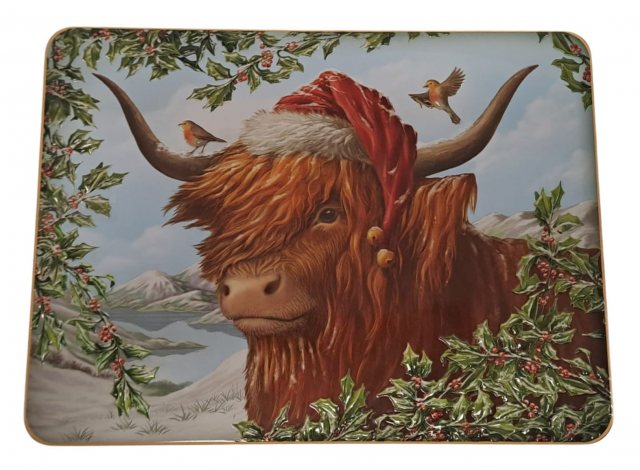 Bramble Foods Chocolate Chip & Shortcake Whirls Highland Cow Tin 300g
