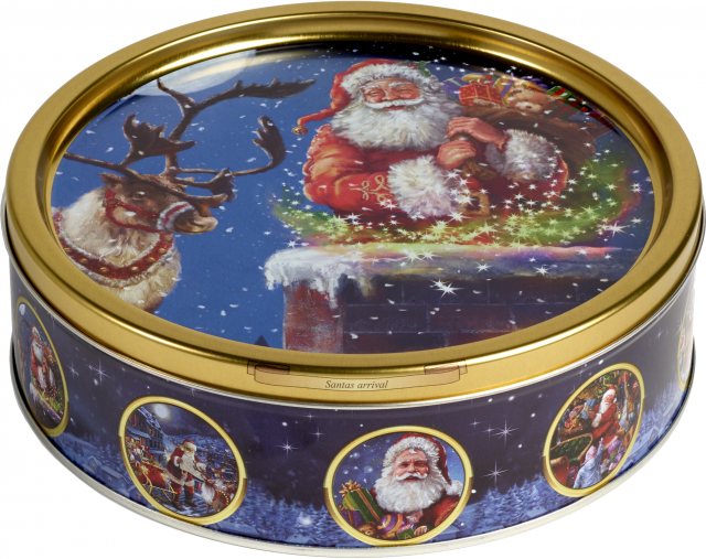 Jacobesens Assorted Butter Cookies Tin 340g Santa