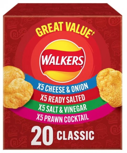 Walkers Classic Variety Box 20 Pack