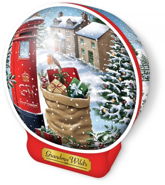 Grandma Wild's Shortbread Mini Biscuits in a Snow Globe Tin 200g