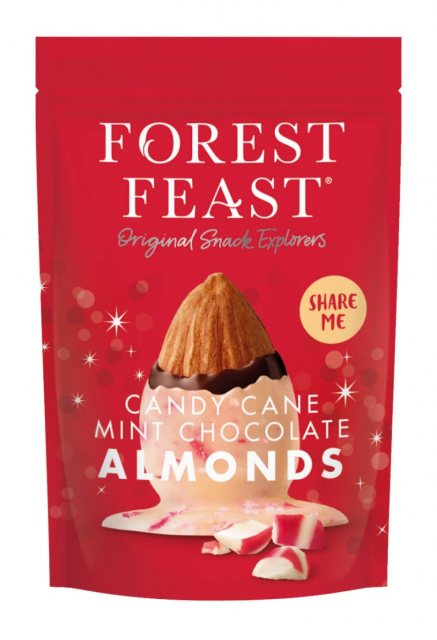 Forest Feast Candy Cane Milk Chocolate Almonds 270g
