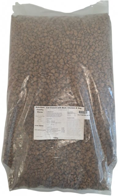 MOLEAVON Mole Avon Cat Crunch Beef, Chicken & Veg Cat Food 10kg