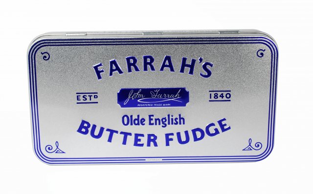 Farrah's Olde English Butter Fudge Embossed Tin 200g