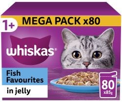 Whiskas Whiskas 1+ Fish Favourites In Jelly Cat Food