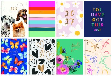 JADE Week to View Diary A5 2027 Assorted