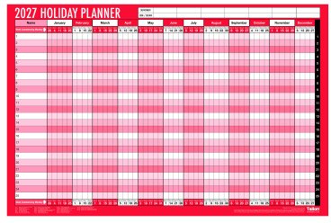 JADE Year Wall Planner 2027
