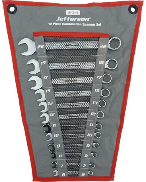 Jefferson Tools Jefferson Combination Spanner Set 12 Piece