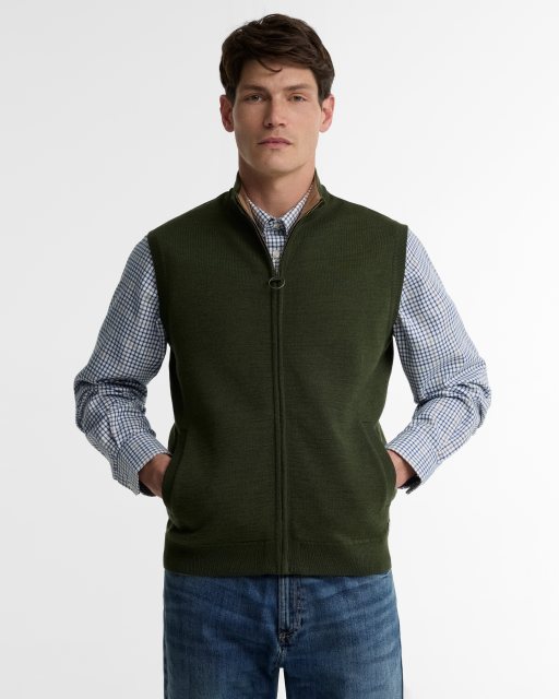 Barbour Barbour Marcus Knitted Gilet Olive