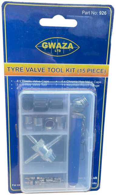 Gwaza Gwaza Tyre Valve 15 Piece Tool Kit C50