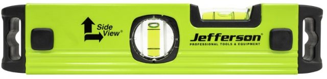 Jefferson Tools Jeffersons Torpedo Box Spirit Level with Side View 230mm