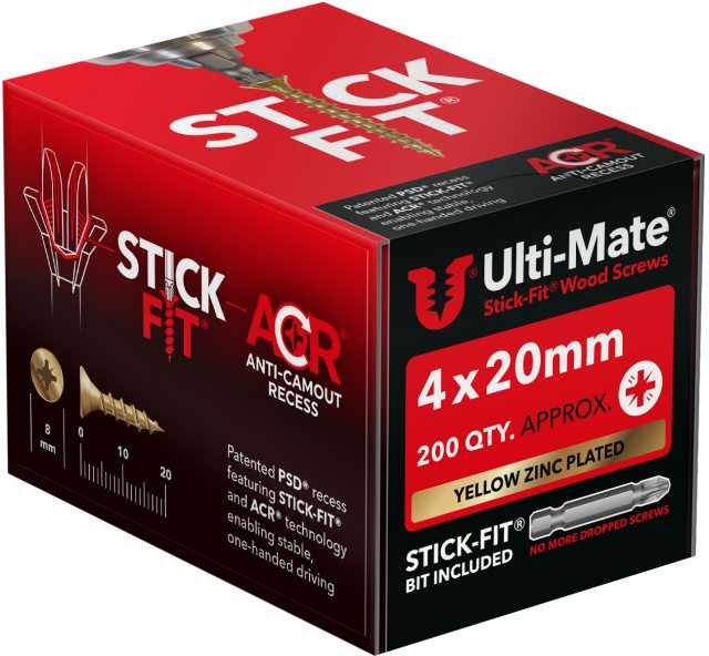 Ulti-Mate Ulti-Mate Stick-Fit Multi Purpose Wood Screws