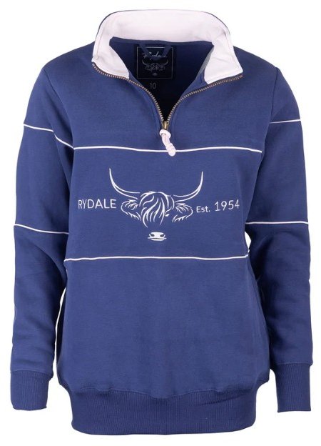 Rydale Rydale Byland Cow Sweatshirt Denim Blue