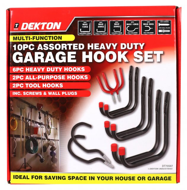 DEKTON Dekton Garage Hook Set 10 Piece