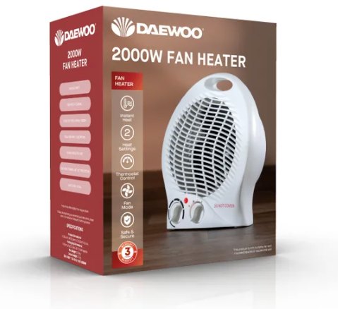 Daewood Upright Fan Heater 2000w