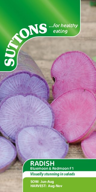 SUTTONS Suttons Bluemoon & Redmoon Radish F1 Seeds