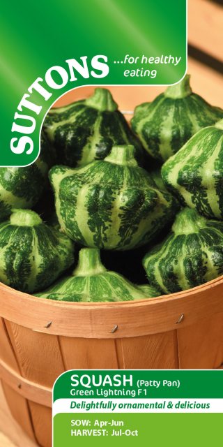 SUTTONS Suttons Green Lightening Patty Pan Squash F1 Seeds