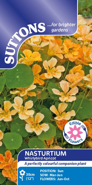 SUTTONS Suttons Whirlybird Apricot Nasturtium Seeds