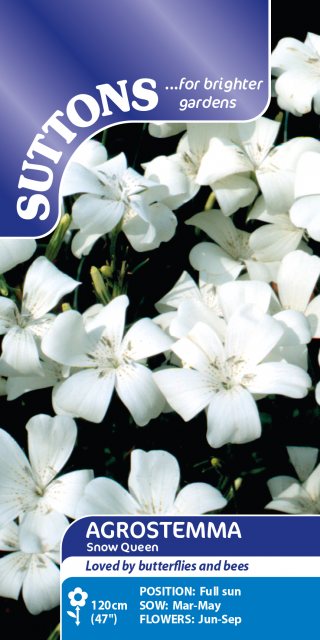 SUTTONS Suttons Agrostemma Snow Queen Seeds