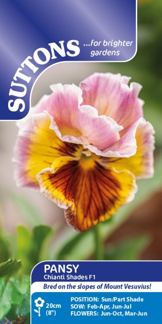 SUTTONS Suttons Chianti Shades Pansy F1 Seeds