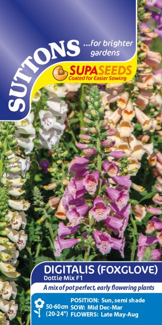 SUTTONS Suttons Digitalis Dottie Mix Foxglove Seeds