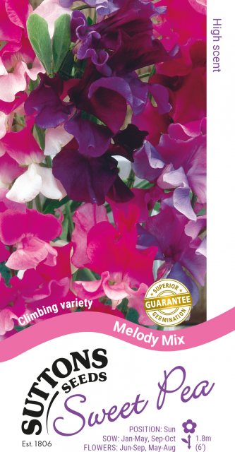 SUTTONS Suttons Melody Sweet Pea Mix Seeds