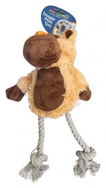 Pet Living Plush Monkey Rope Legs Dog Toy Assorted