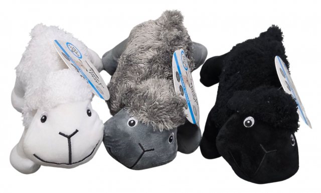 Pet Living Plush Sheep Squeak Dog Toy Assorted