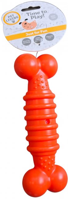 Pet Living Time To Play Thermoplastic Rubber Bone Squeak Dog Toy Assorted