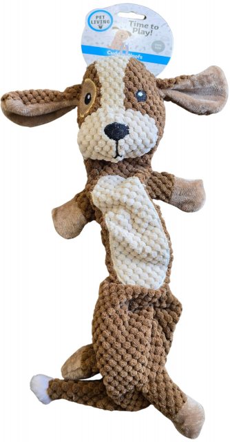 Pet Living Non Filled Plastic Plush Dog Toy Assorted