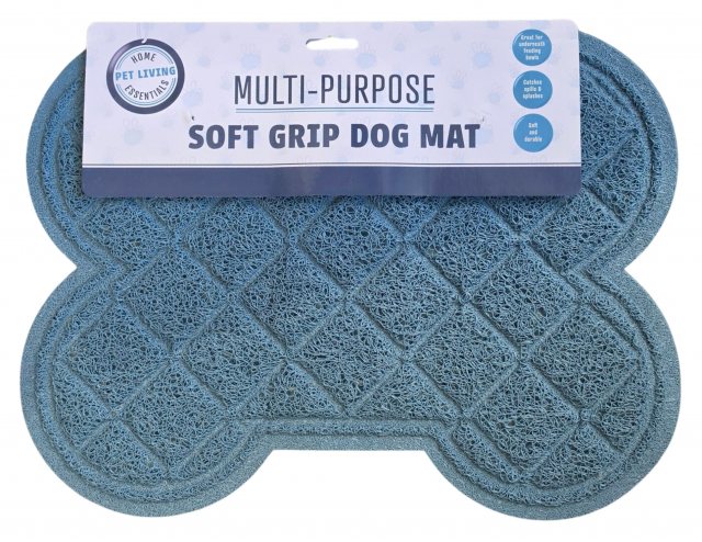Pet Living Multi Purpose Soft Grip Bone Shape Dog Mat Assorted