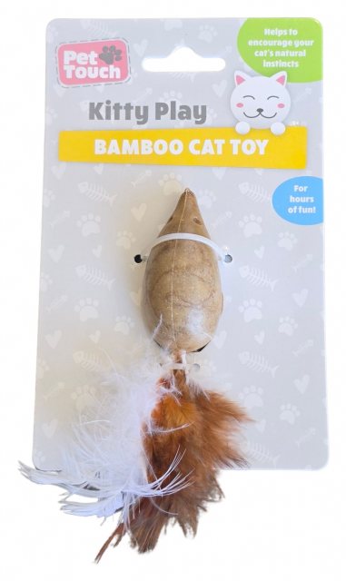 Pet Touch Kitty Play Bamboo Animal Cat Toy Assorted