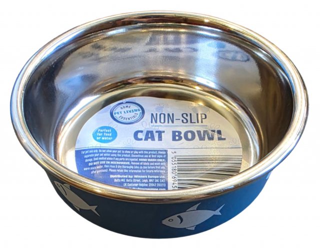 Pet Living Non Slip Designer Cat Bowl Assorted