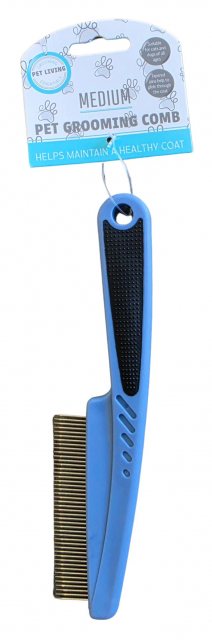 Pet Living Medium Pet Grooming Comb Assorted