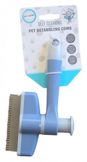 Pet Living Self Cleaning Pet Detangling Comb Assorted