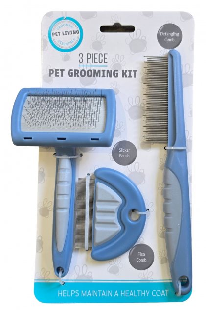 Pet Living Pet Grooming Kit 3 Piece Assorted
