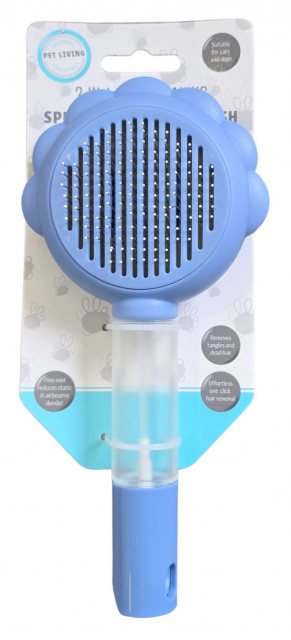 Pet Living 2 In 1 Self Cleaning Spray & Groom Brush Assorted