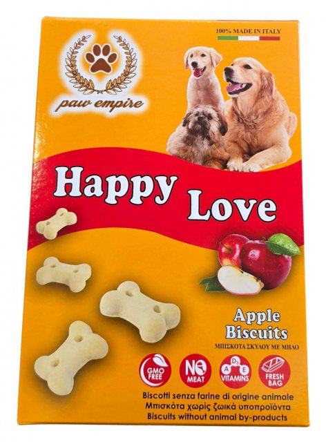 Paw Empire Happy Love Apple Dog Biscuits 300g