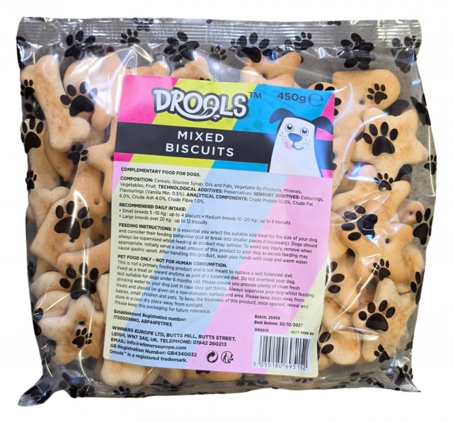 Drools Mixed Biscuits Dog Treat 450g